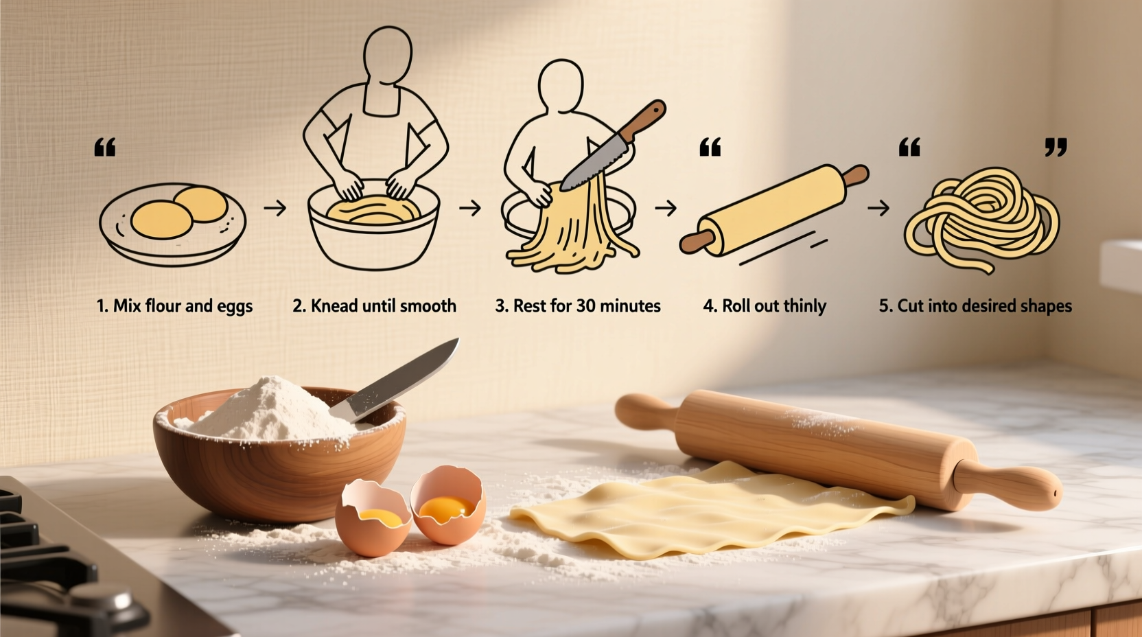 recipe to make homemade pasta