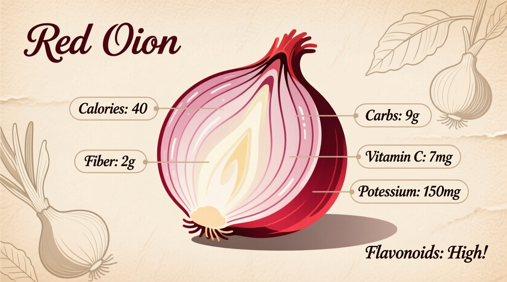 Red Onion Nutrition Facts: Complete Data & Health Benefits