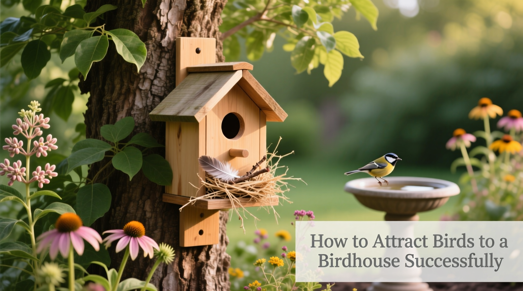 how to attract birds to a birdhouse