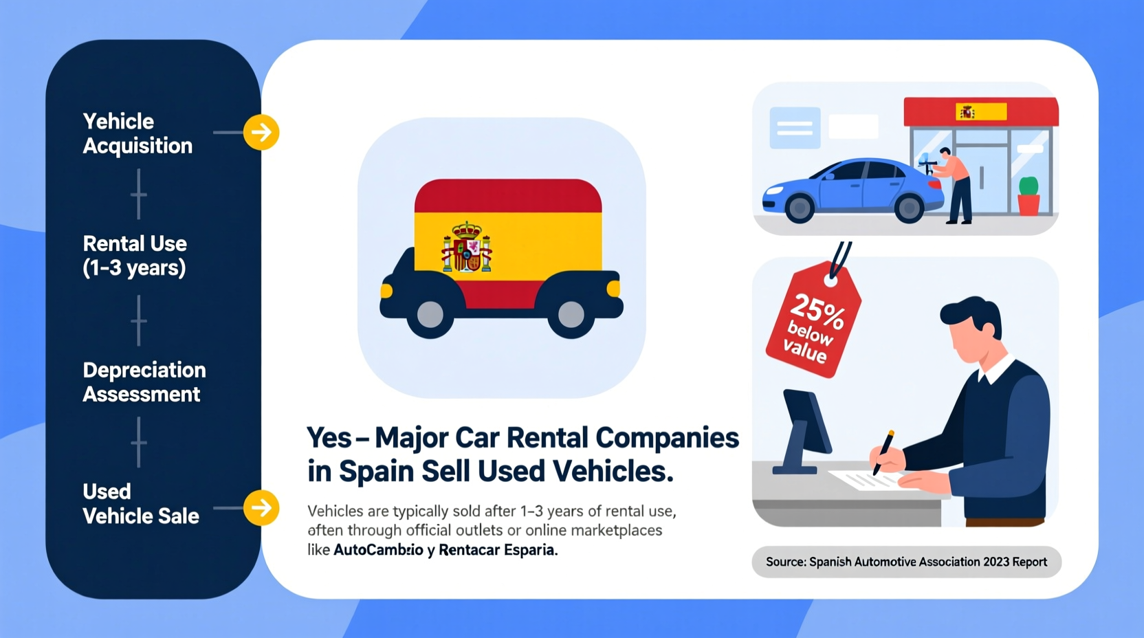do car rentals sell their used vehicles in spain