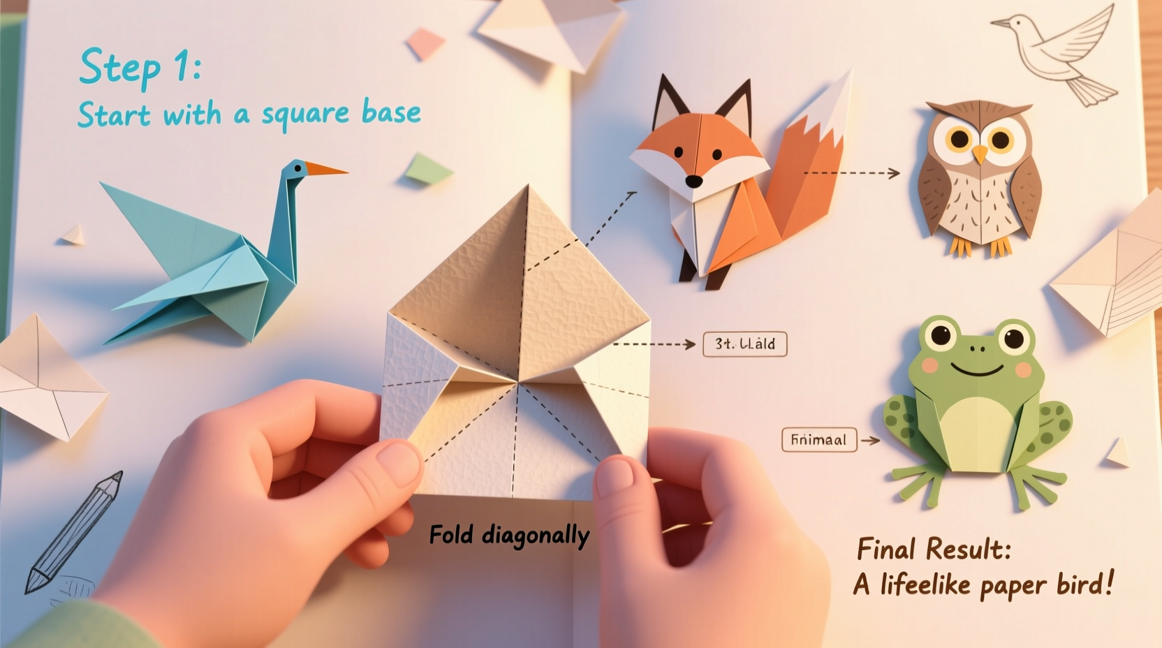 how to make paper animals and birds