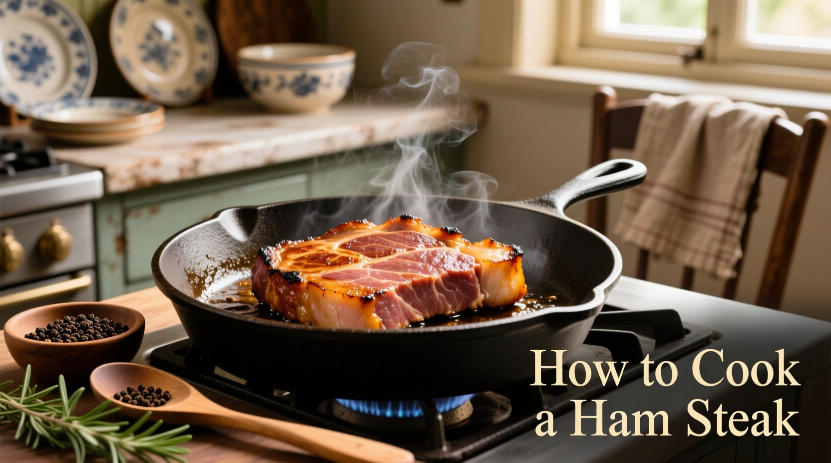 how do you cook a ham steak