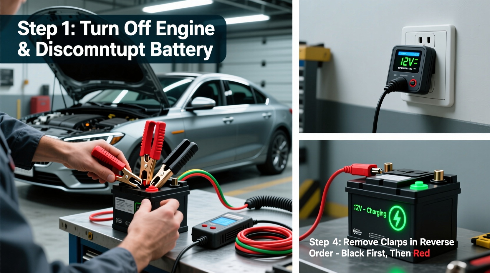 how to battery charger car
