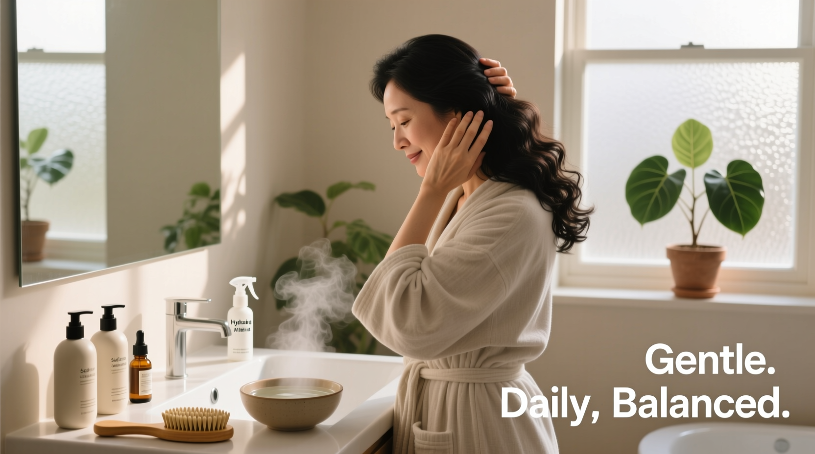 Healthy scalp care routine