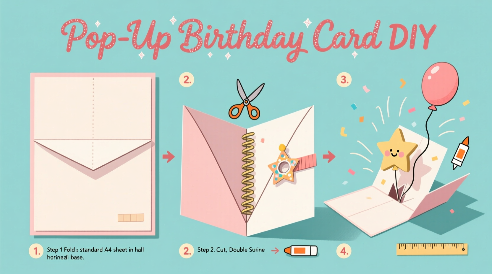 Step-by-step guide to creating a pop-up birthday card