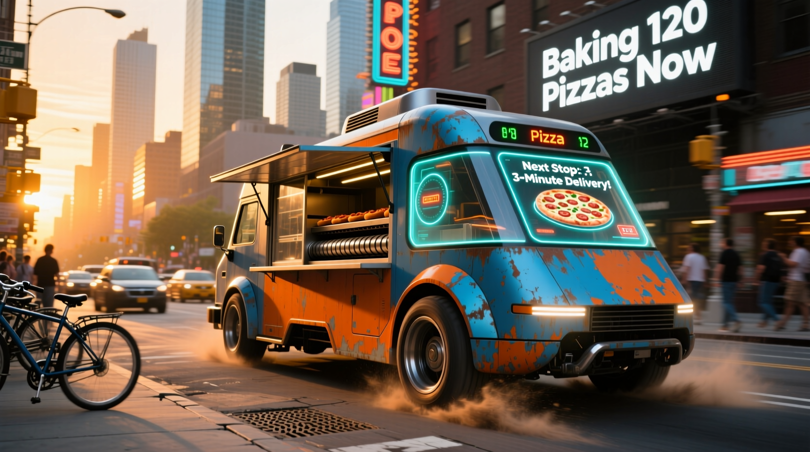 Robot Pizza Truck Can Bake 120 Pizzas Driving: Transport & Logistics Guide