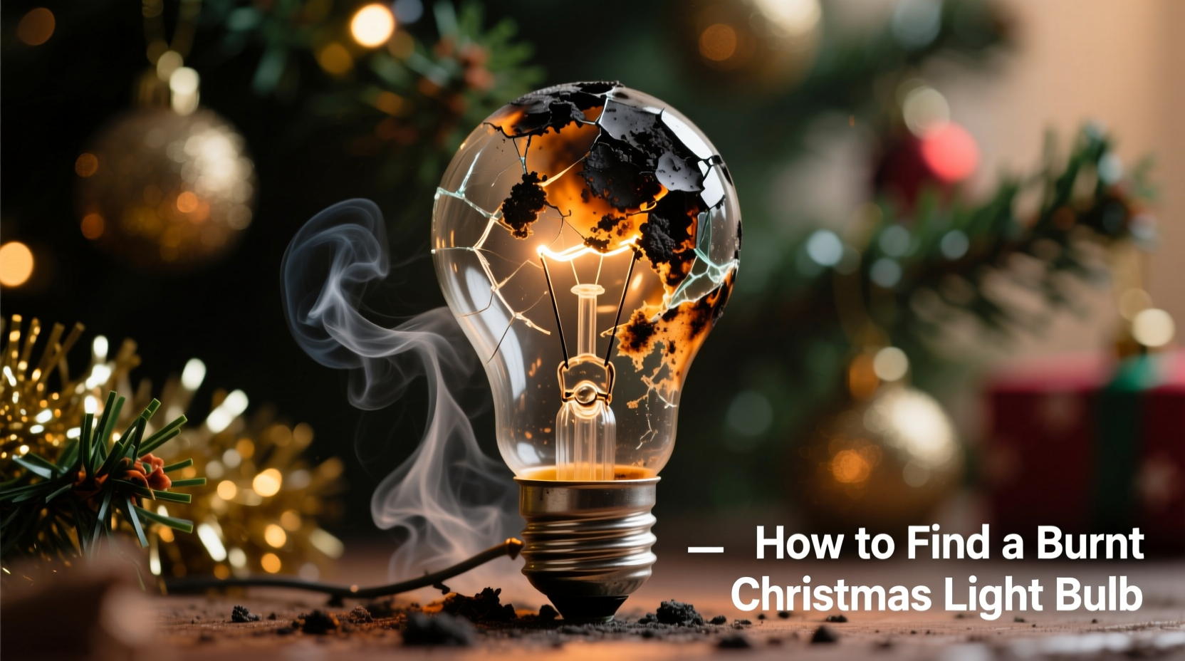 how to find a burnt christmas light bulb