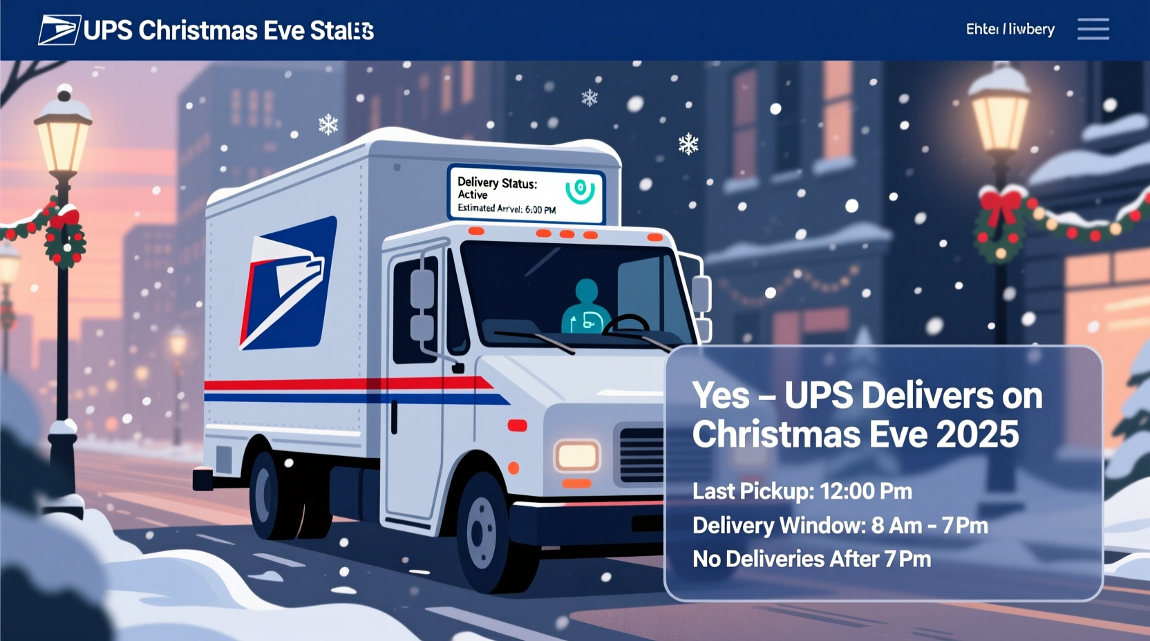 is usps delivering christmas eve