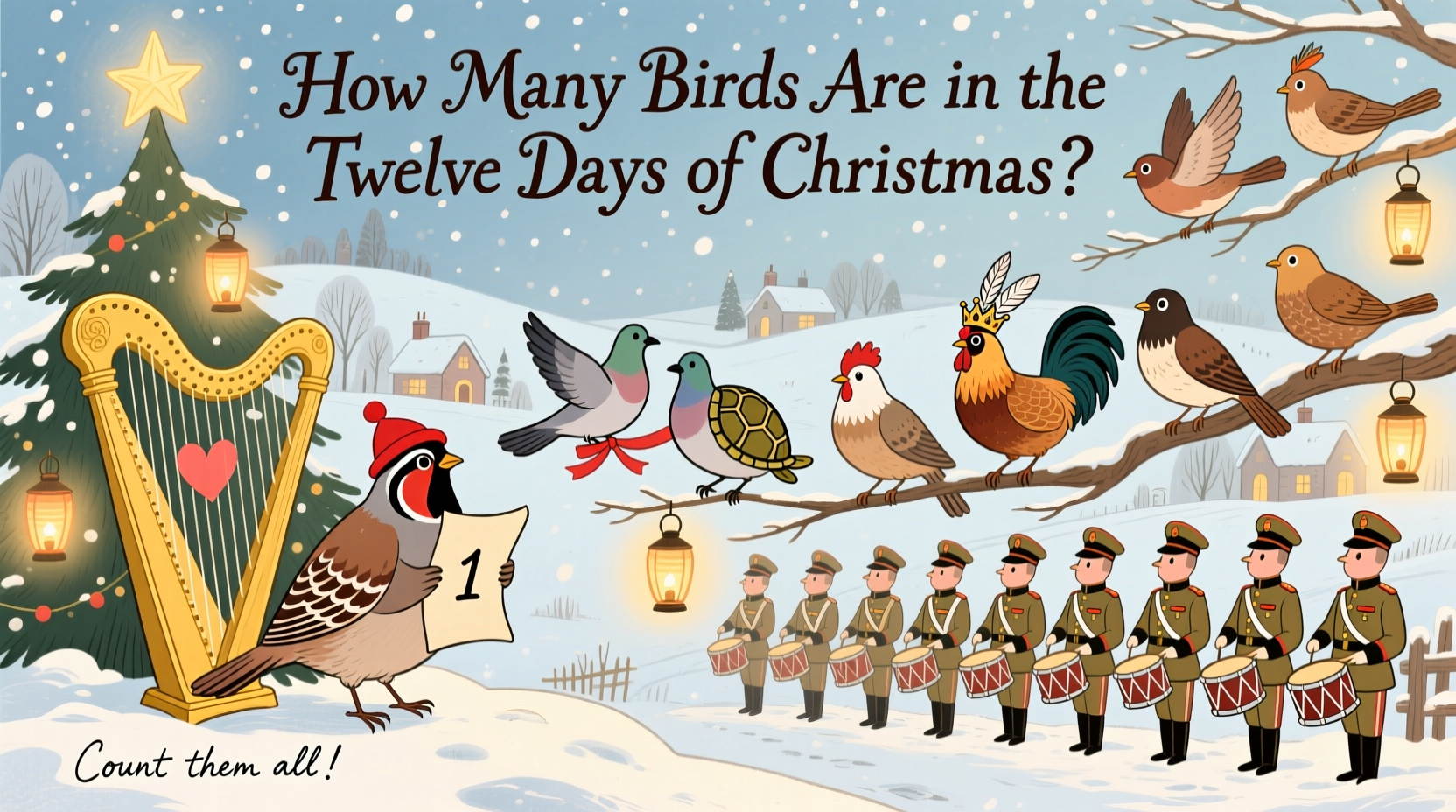how many birds in the twelve days of christmas