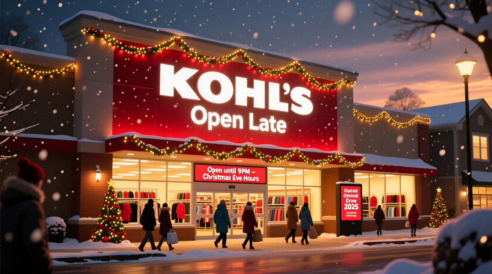 is kohls open on christmas eve