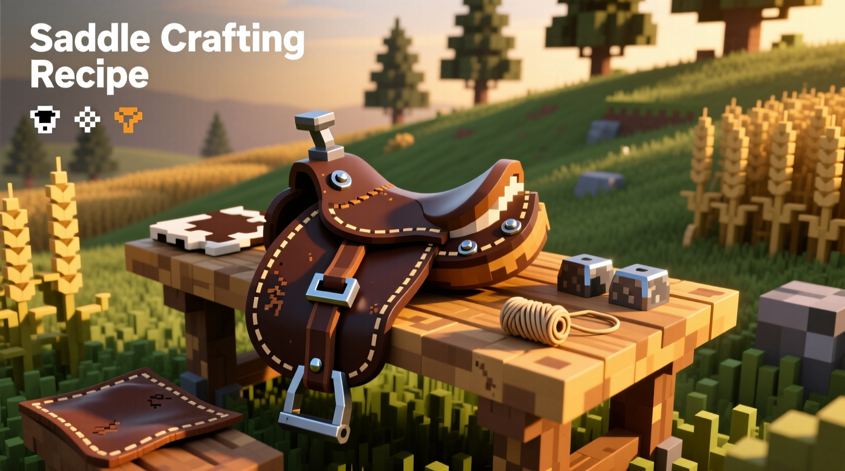 how to craft a saddle in minecraft