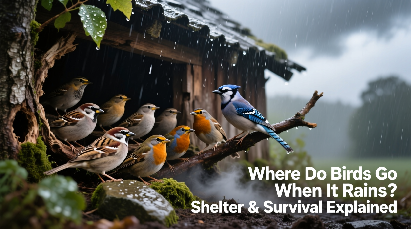 where do birds go when it rains