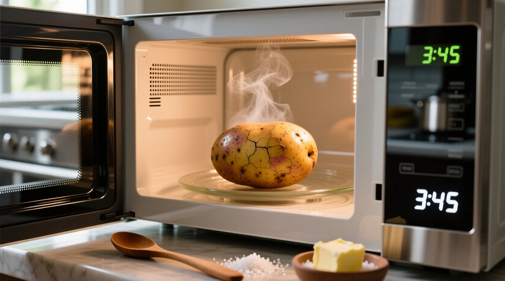 cooking a potato in the microwave