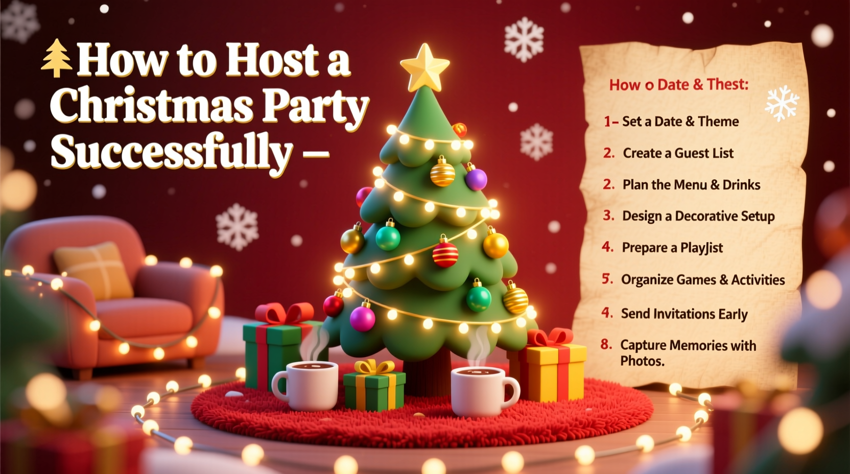 how to host a christmas party