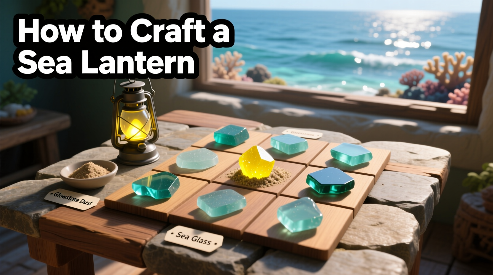 minecraft how to craft a sea lantern