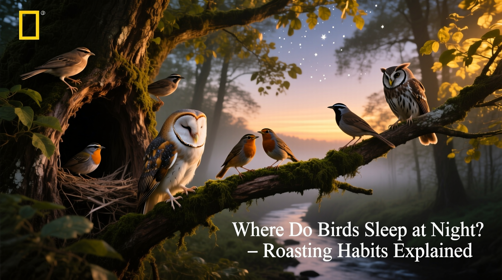 where do birds sleep at night