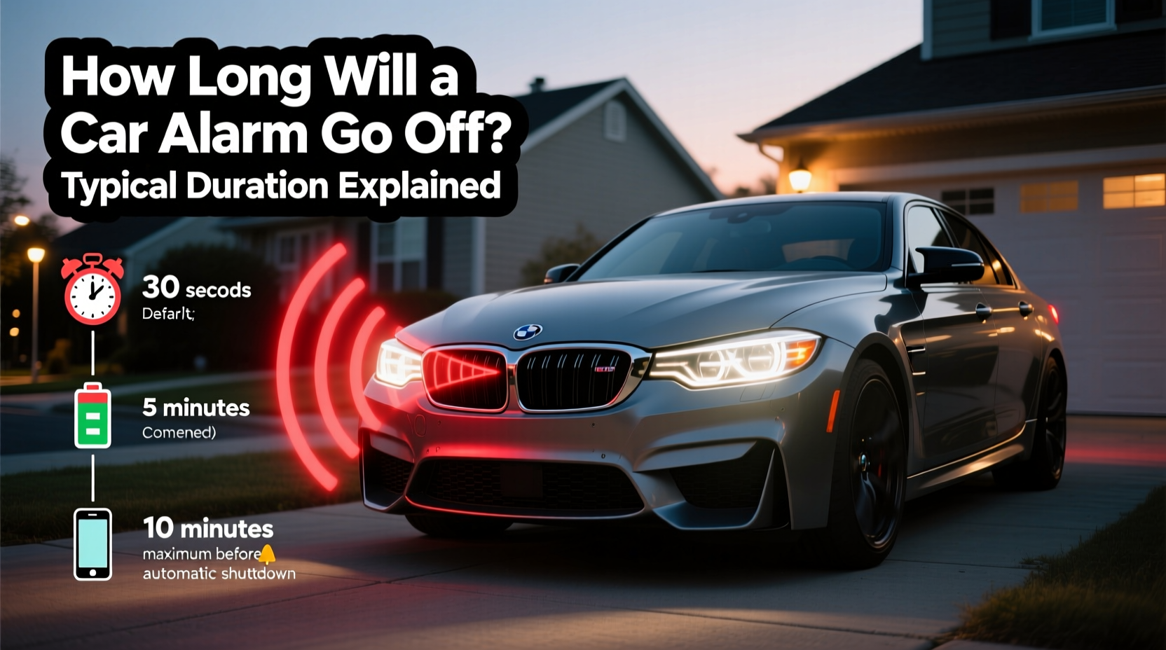 how long will a car alarm go off
