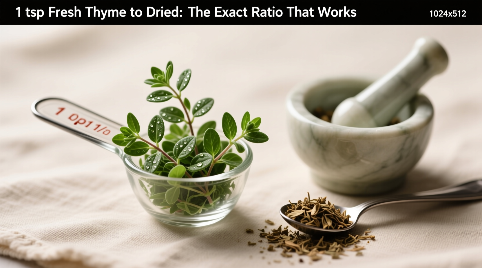 1 tsp fresh thyme to dried the exact ratio that works