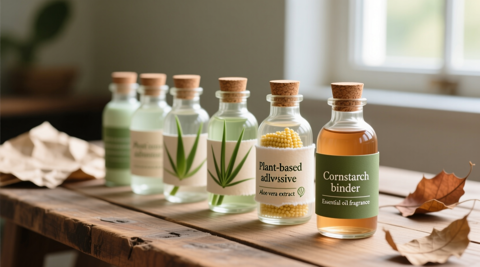 Eco-friendly crafting glue bottles with natural ingredients