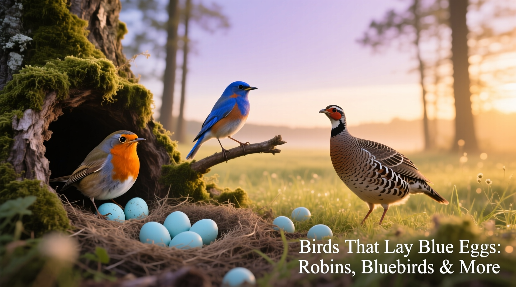 what bird lays blue eggs