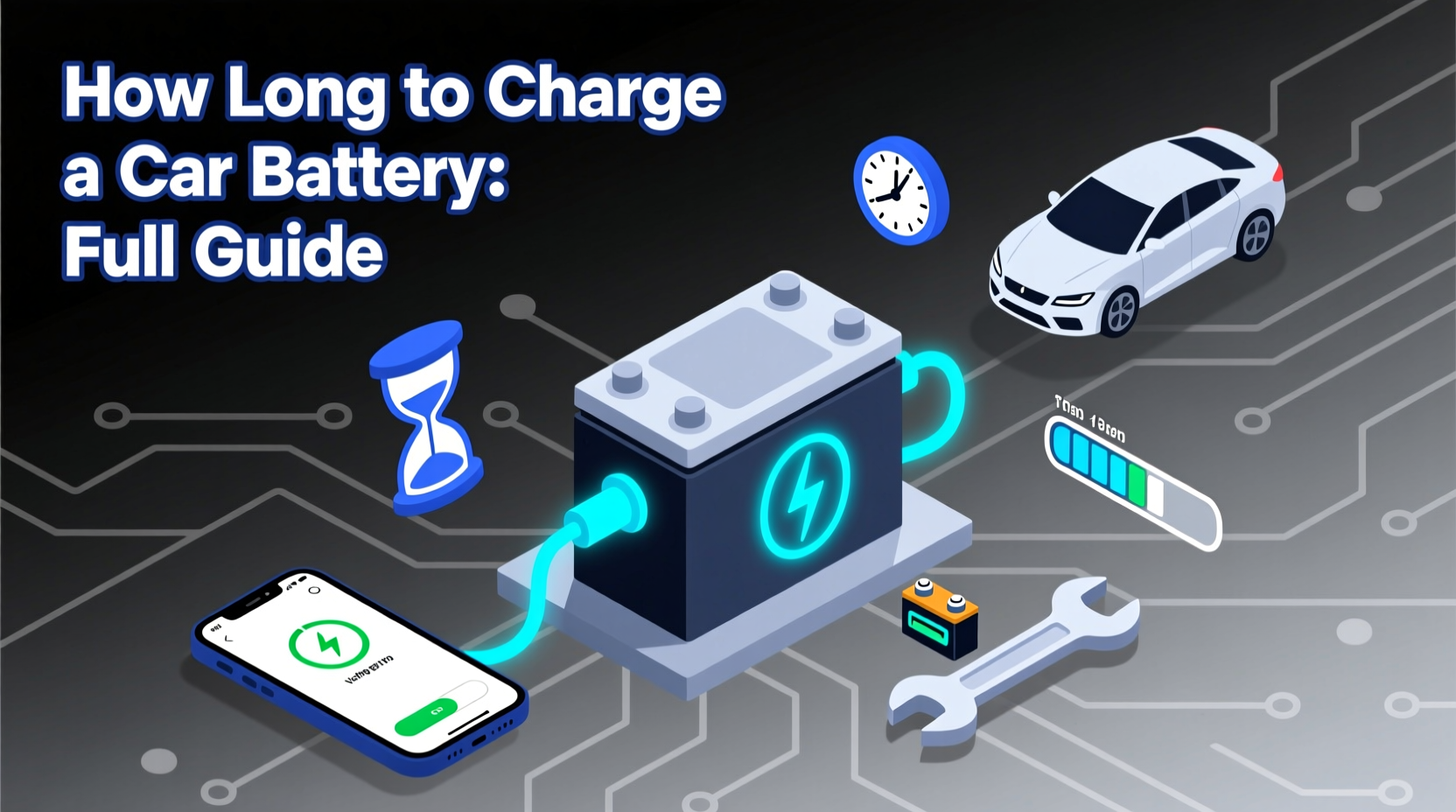 how long does it take car battery to charge