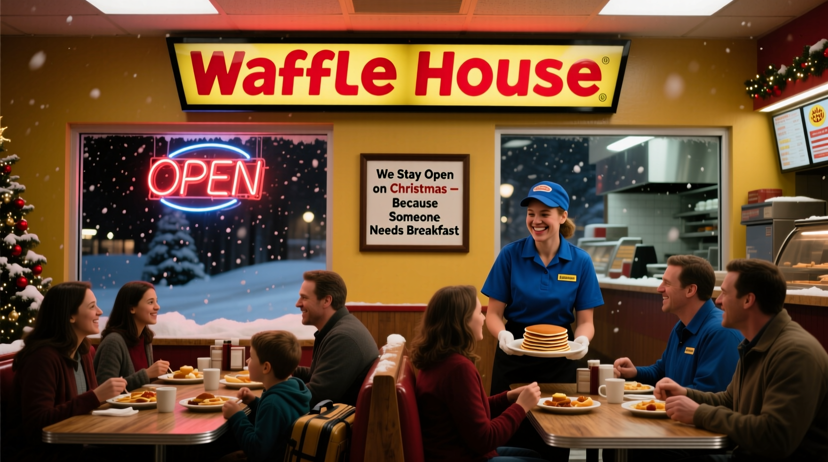 does waffle house close on christmas