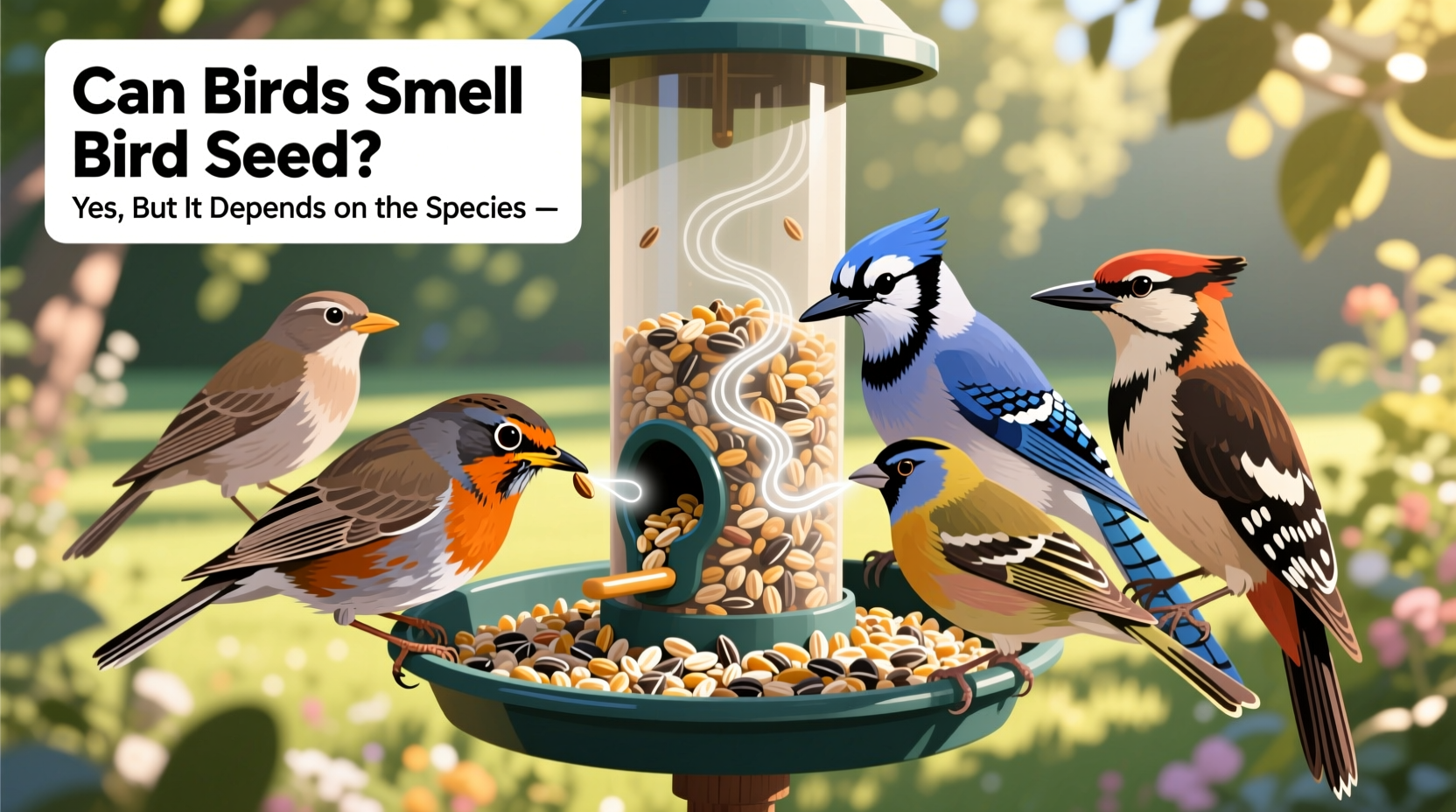 can birds smell bird seed