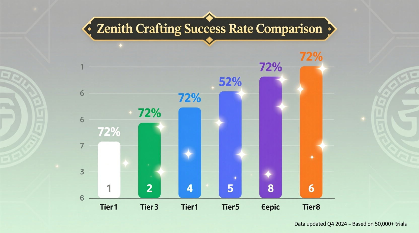 Zenith crafting minigame success rate comparison chart