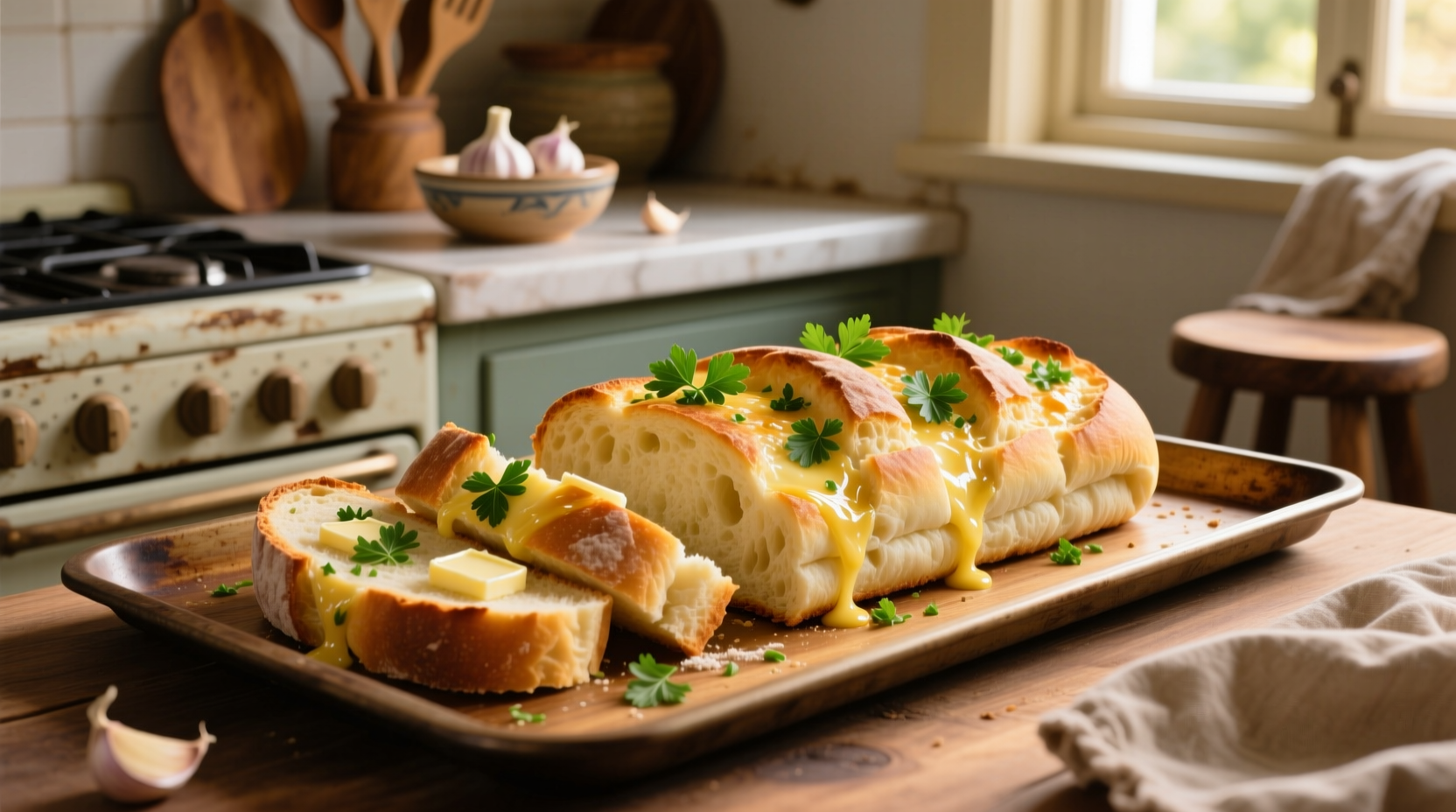 Perfect Homemade Garlic Bread with All-Purpose Flour