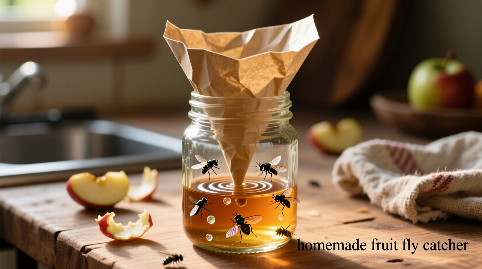 homemade fruit fly catcher