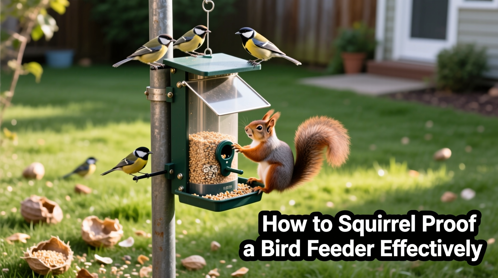 how to squirrel proof a bird feeder
