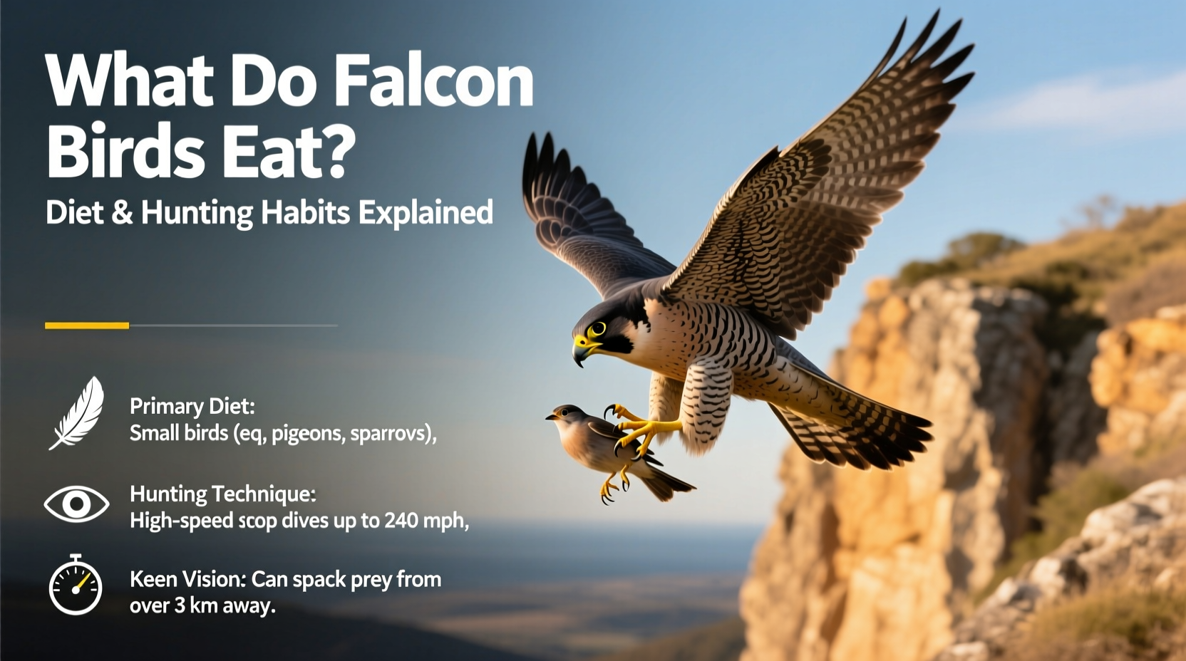 what do falcon birds eat