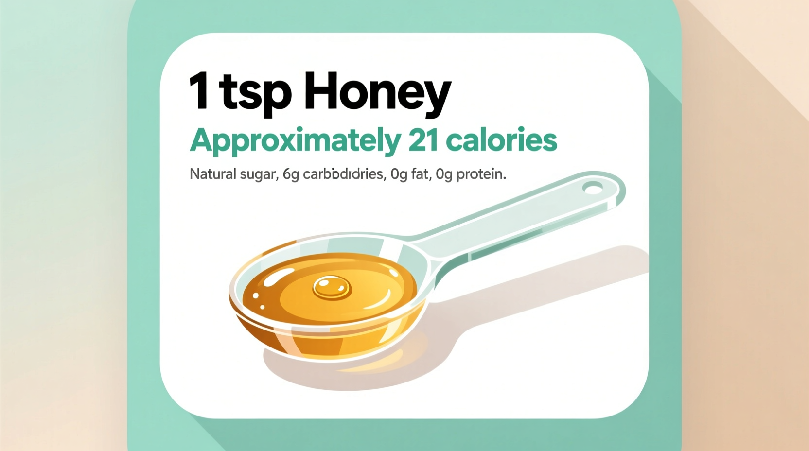 how many calories in 1 tsp of honey