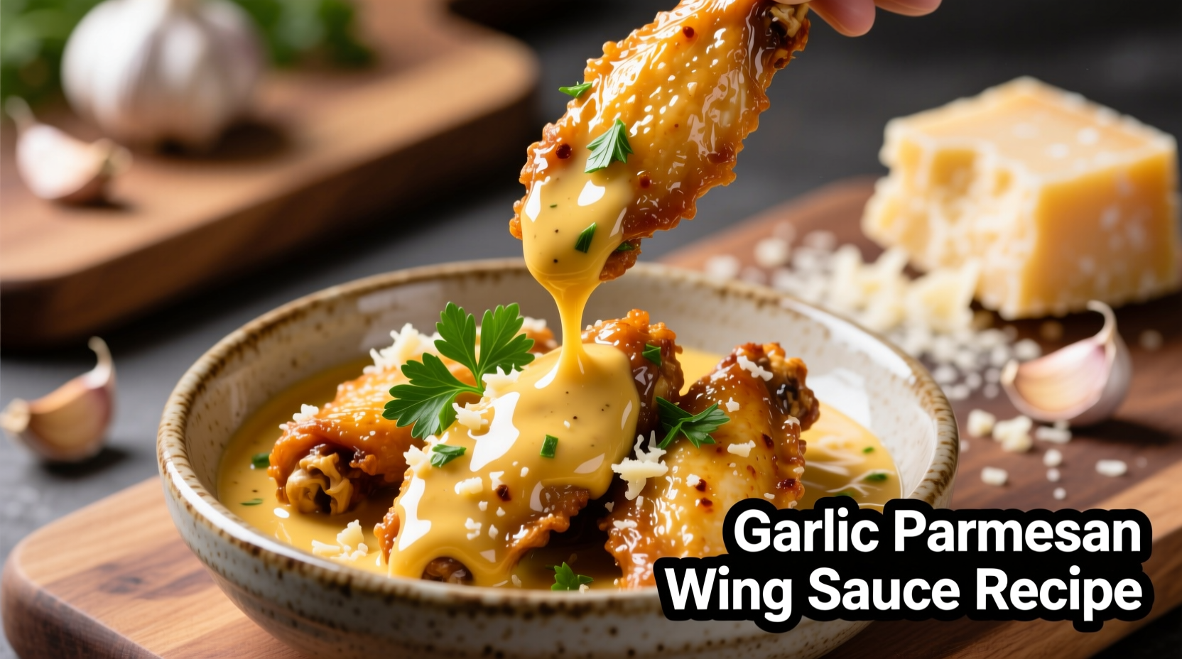 how to make garlic parmesan wing sauce
