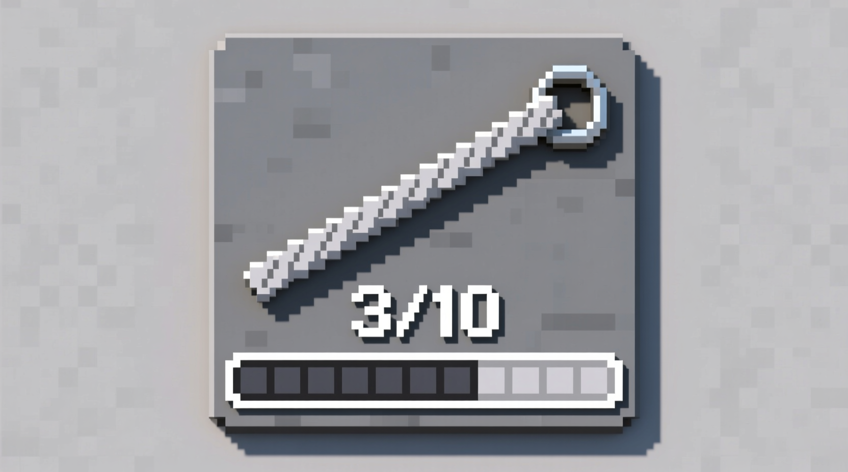Minecraft lead item texture with durability bar showing 3 uses remaining