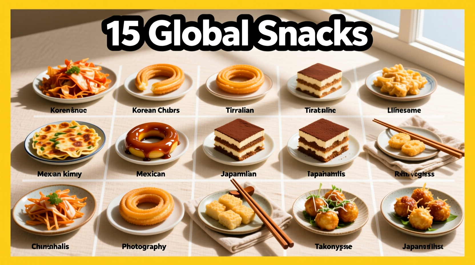 Infographic-Around-World-15-Snacks: How to Eat Well on a Budget