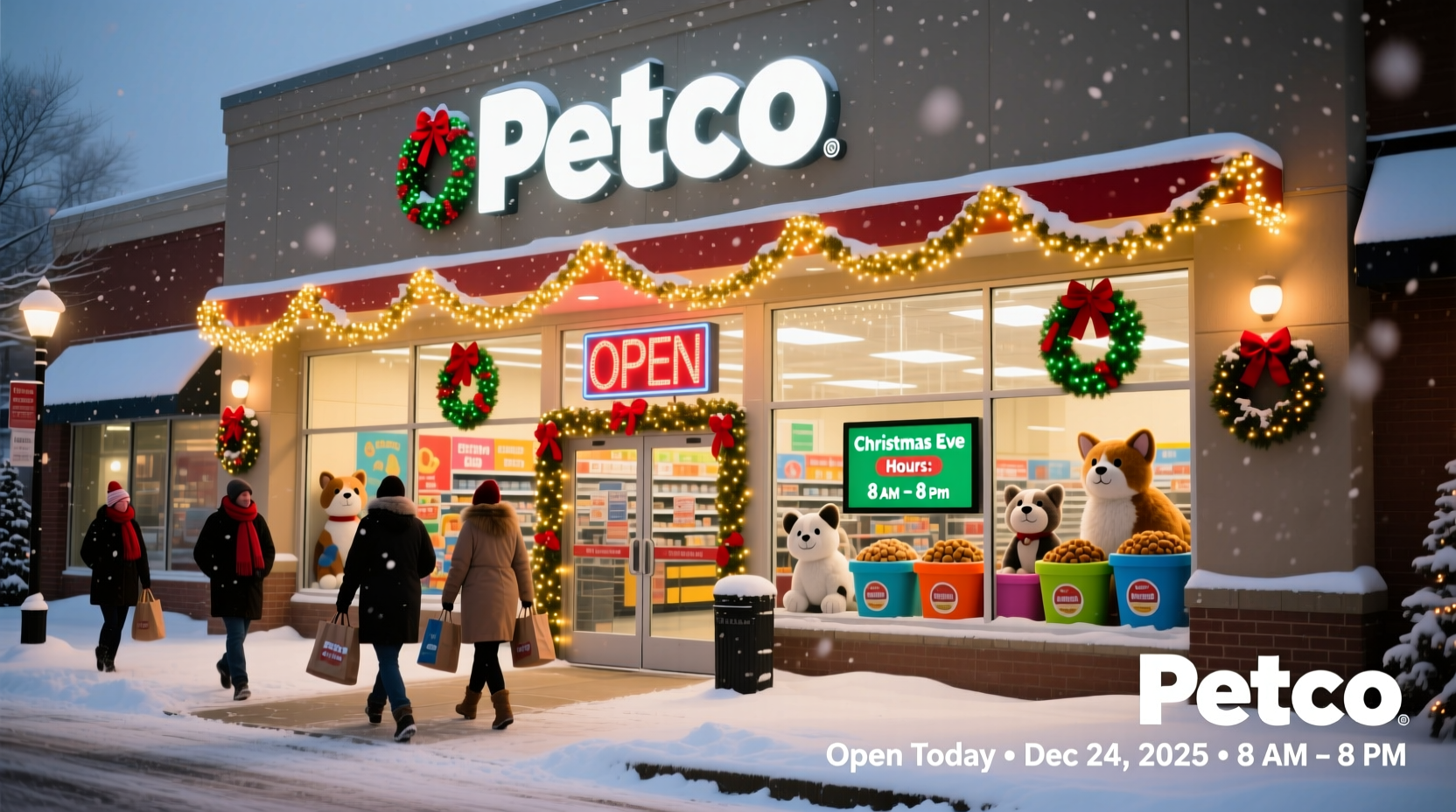 is petco open on christmas eve