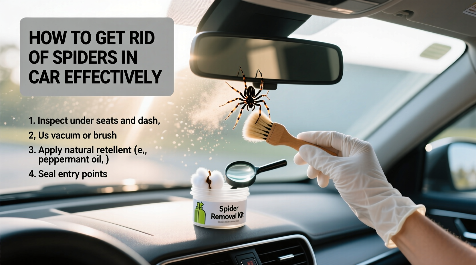 how to get rid of spiders in car