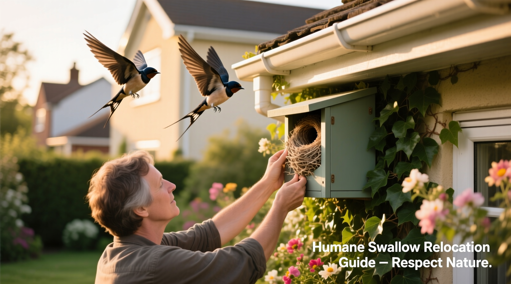 how do you get rid of swallow birds