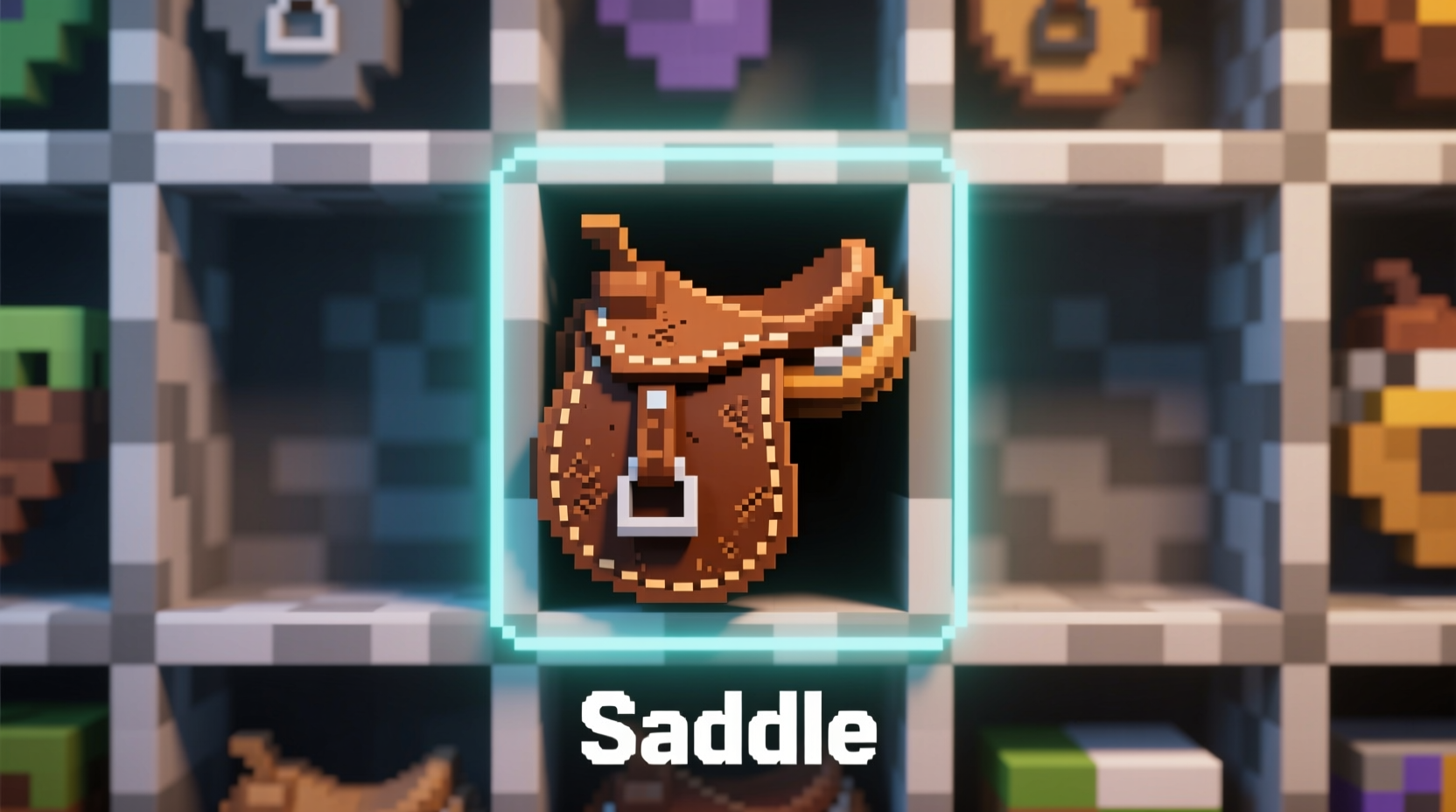 Minecraft saddle in inventory slot