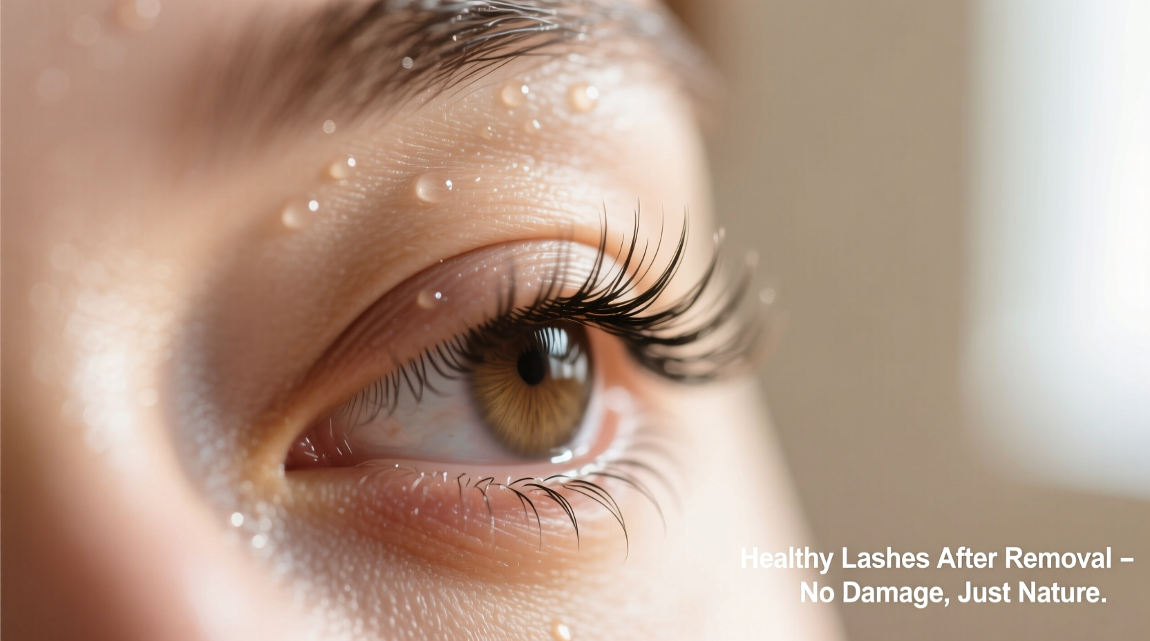 Healthy natural lashes after proper DIY extension removal