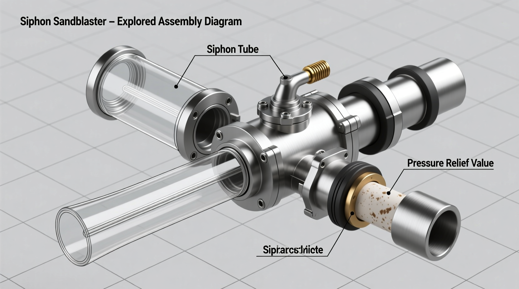 Siphon sandblaster construction diagram