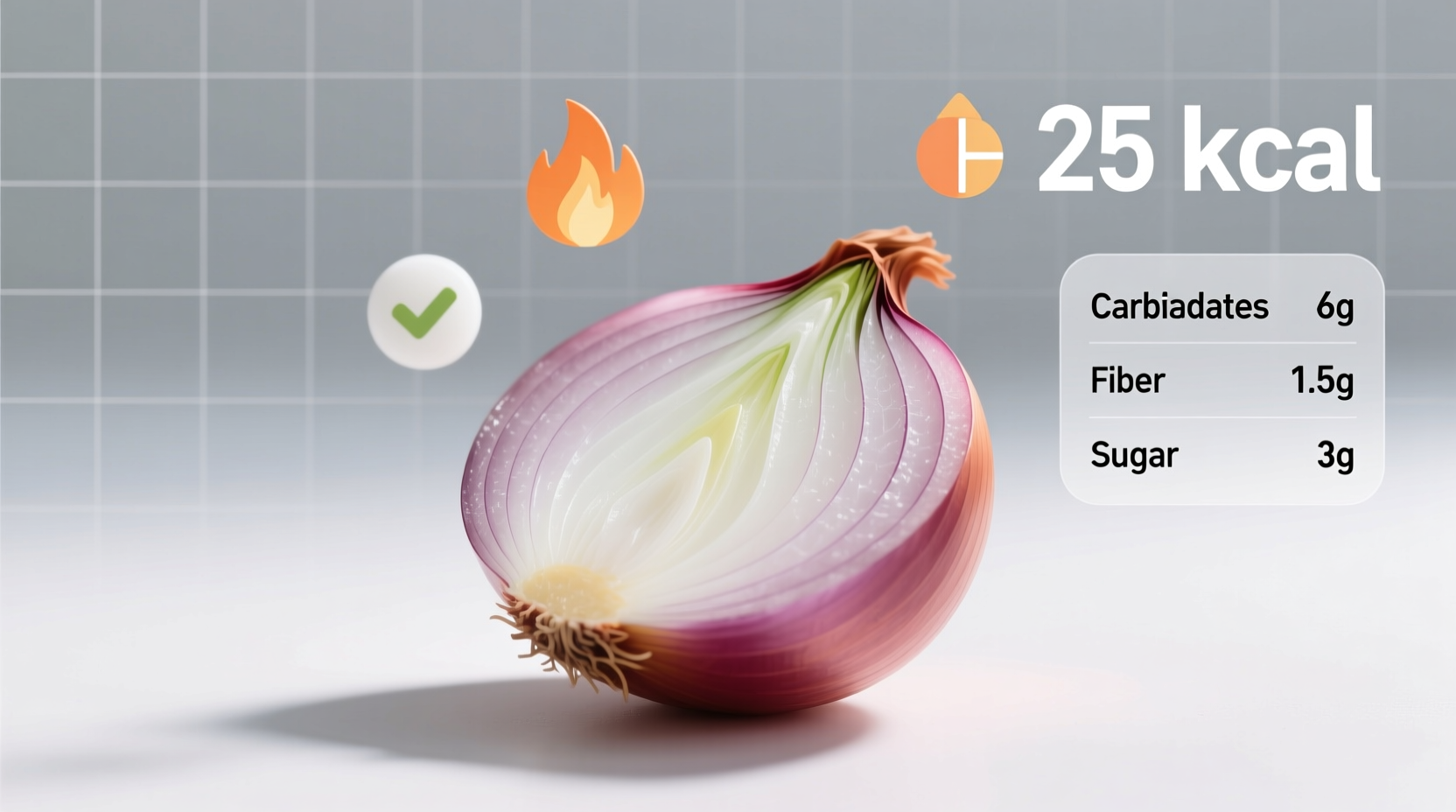 Half Onion Calories: Exact Count Revealed (22 Calories)