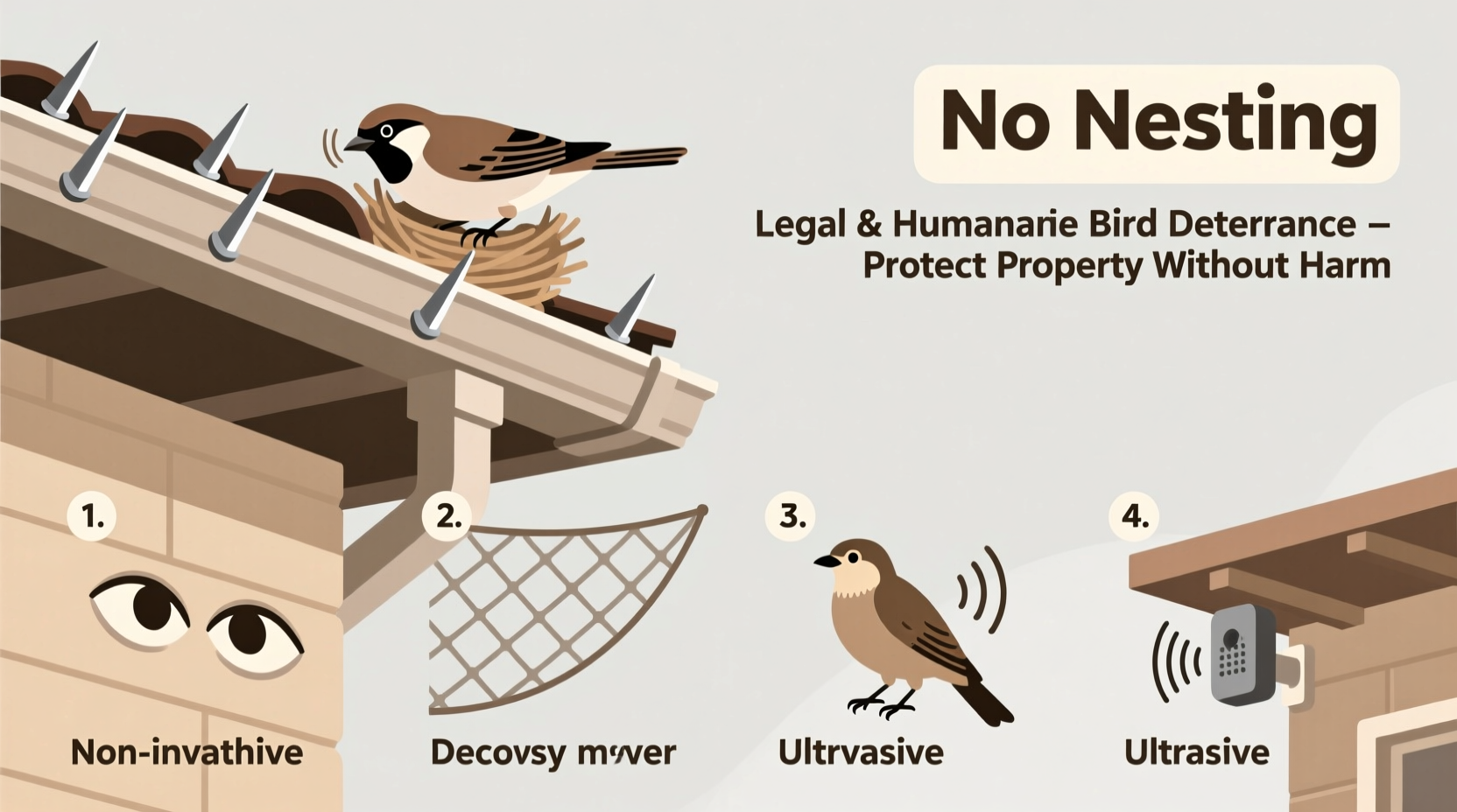 how to discourage birds from nesting