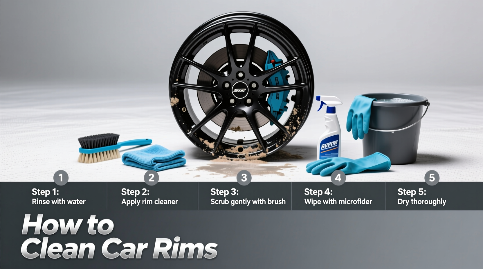 how to clean rims on a car