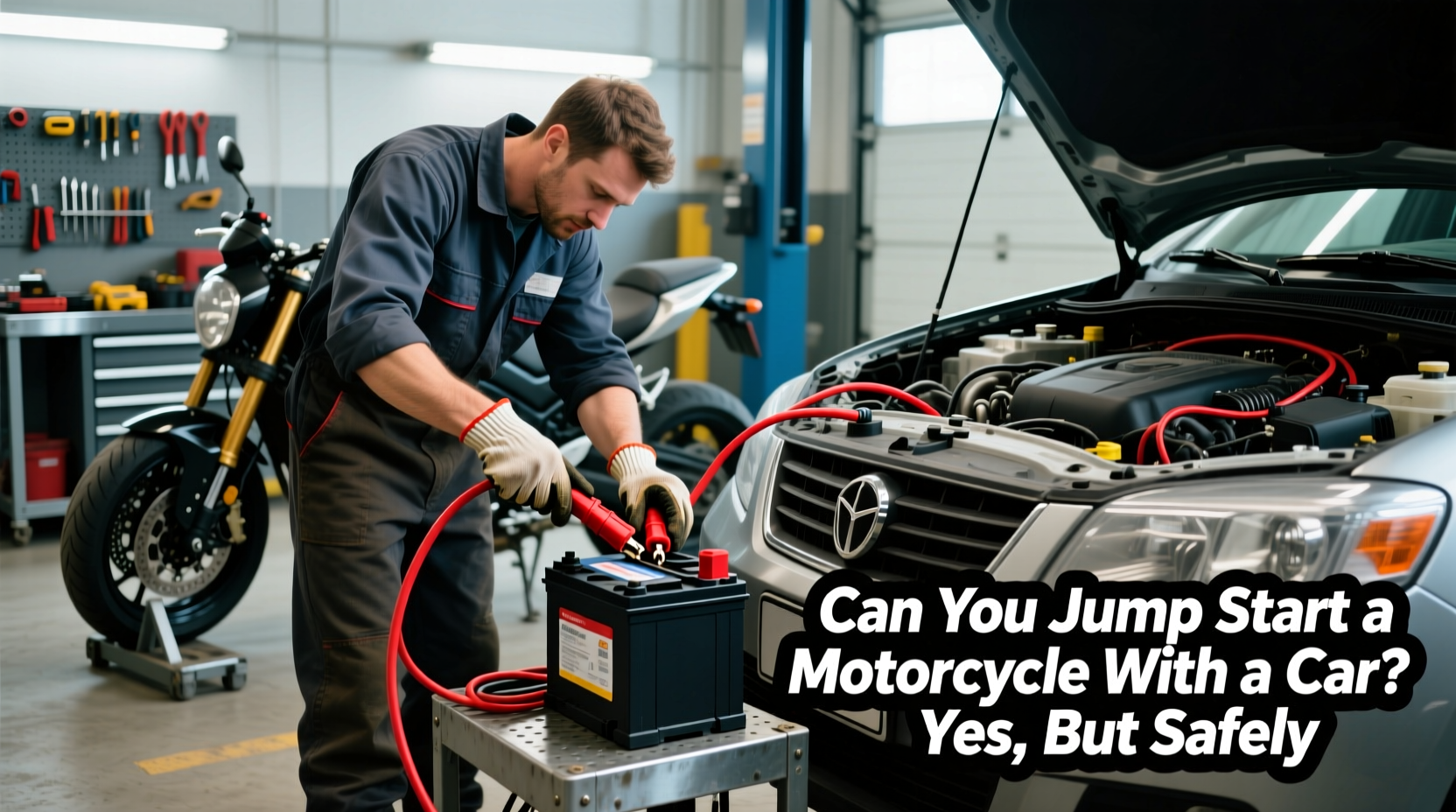 can you jump start a motorcycle with a car