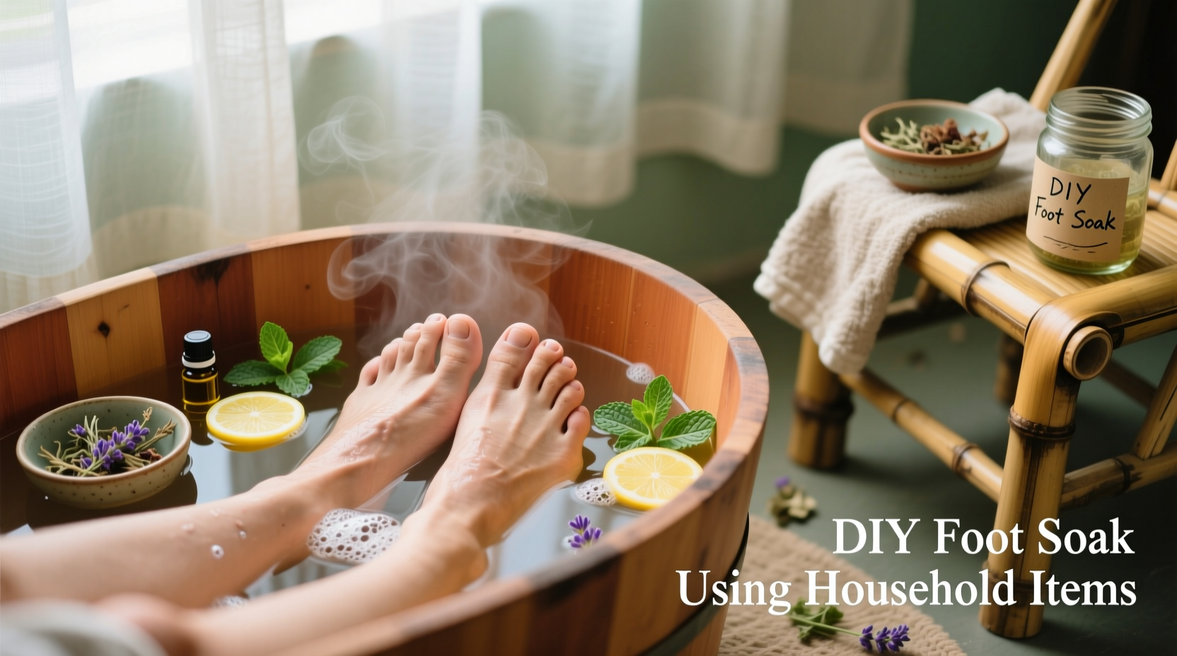 DIY foot soak using household items