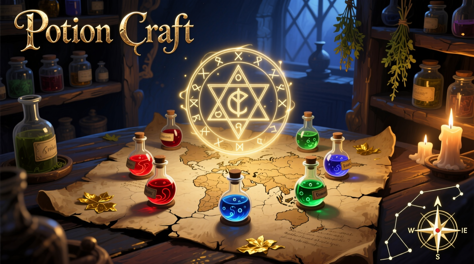 Potion Craft oil map interface demonstration