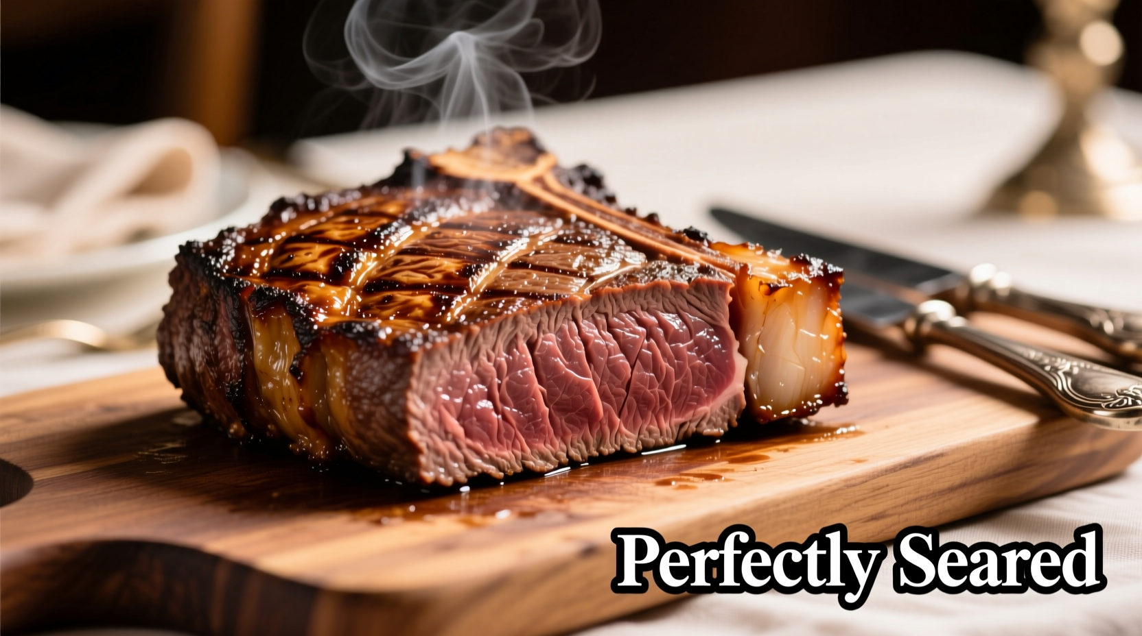 Perfectly seared roast beef with golden crust