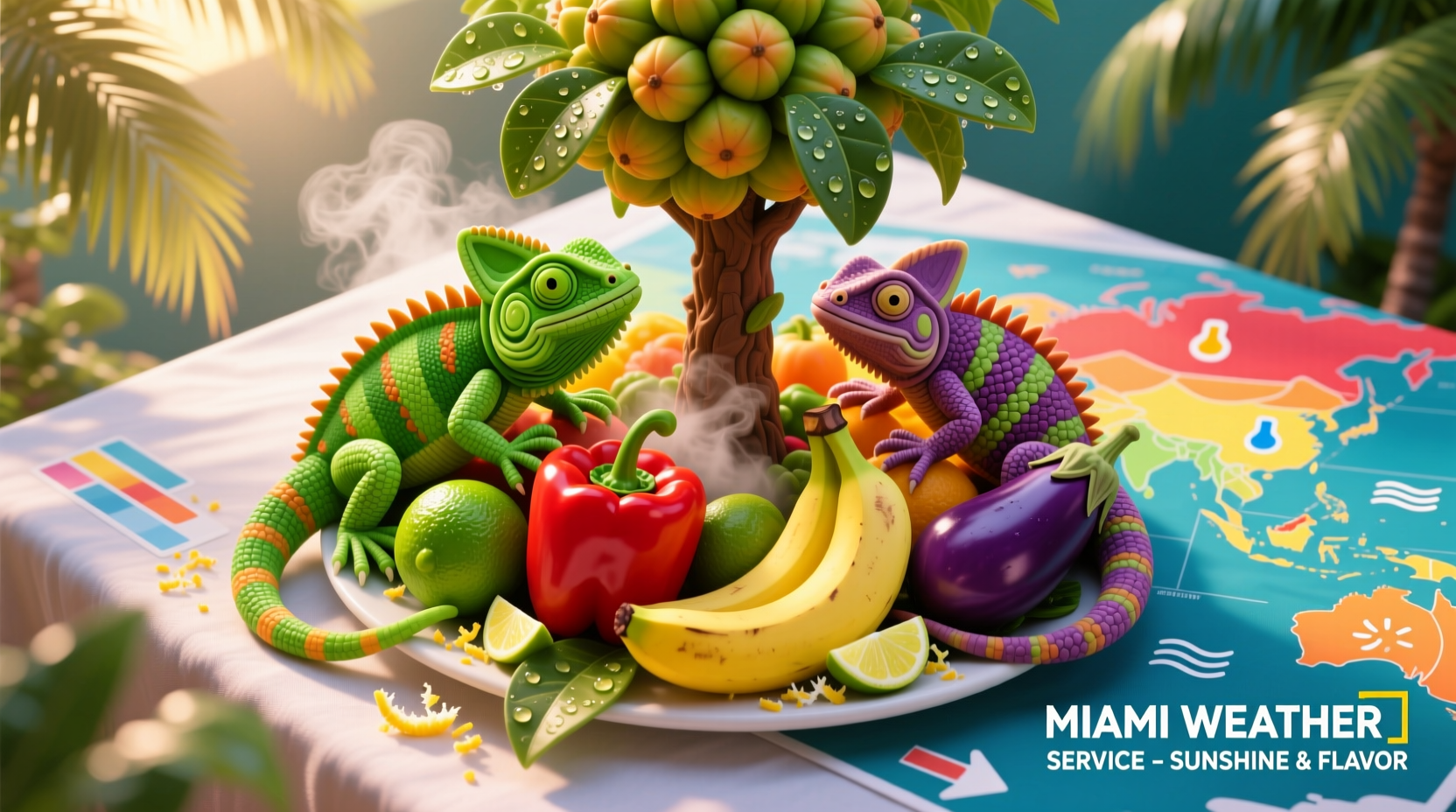 Iguanas Trees Miami Weather Service: Food & Dining Guide